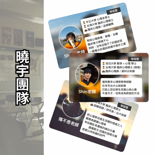 師大測統5 【考古題】東吳大學 - 心理所 - 臨床組 & 諮商組